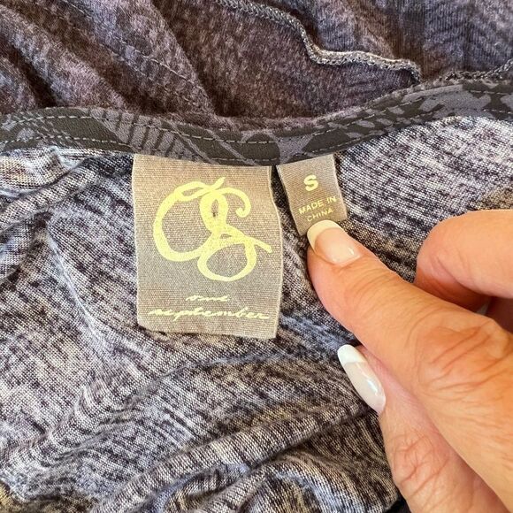 Anthropologie One September Navy Embroidered Tunic size Small - Picture 7 of 7